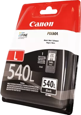 Canon tintapatron csomag, fekete és piros színekben, látható 540L modellel.