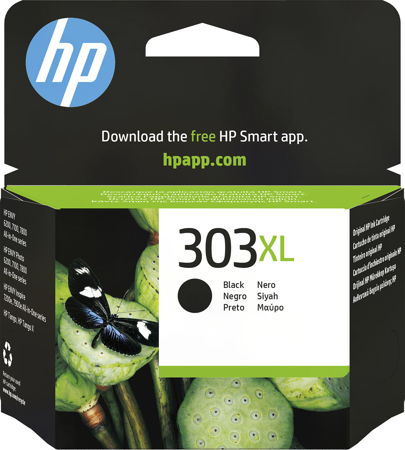 HP No.303XL nagy kapacitású fekete eredeti tintapatron (T6N04AE)
