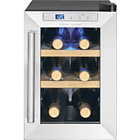 PROFI COOK PC-WK 1231 Getränkekühlschrank für 6 Flaschen +11 °C bis +18 °C (freistehend, 189 kWh, EEK: G, Silber, Anzahl Flaschen: 6)