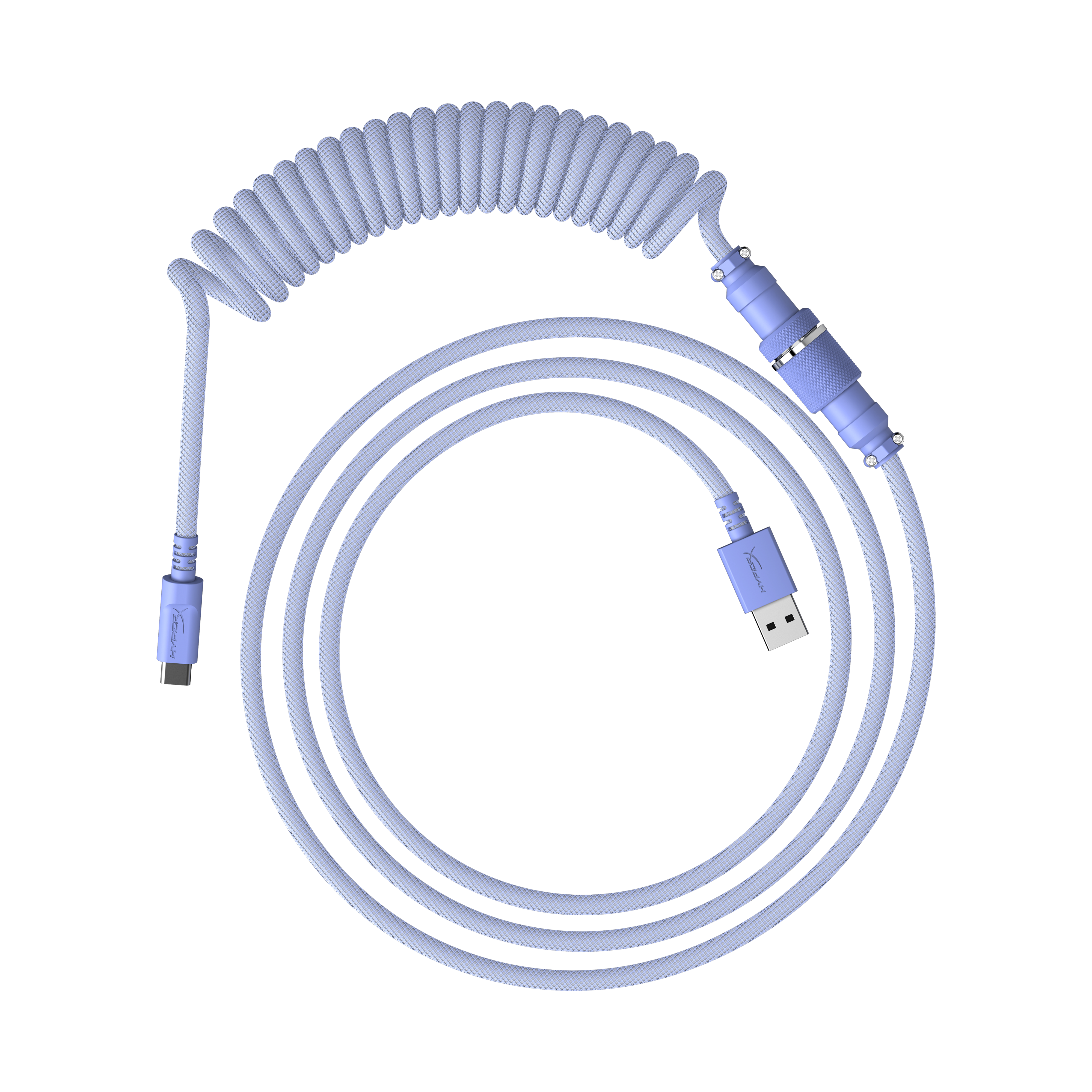 HYPERX Coiled Cable, Spiralkabel für die Tastatur, Hellviolett