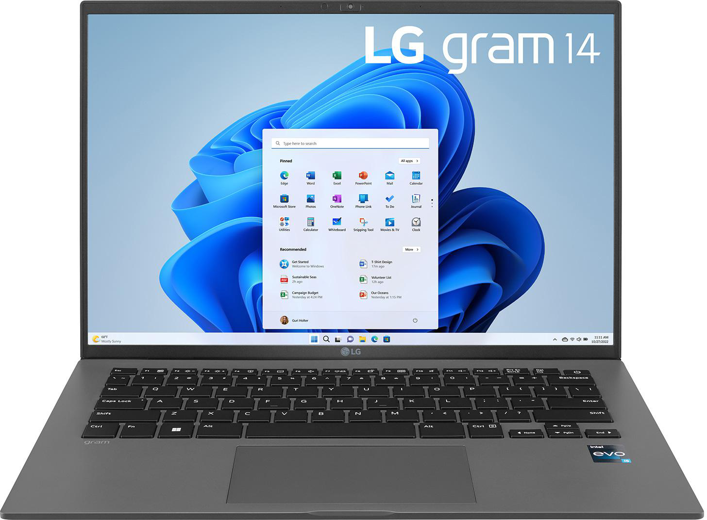 i7 mit LG Graphics, SSD, Prozessor, Iris® gram, Core™ Grau Display, 16 1 Intel® Zoll Intel® TB 14Z90R-G.AA79G Xe 14 RAM, GB Notebook