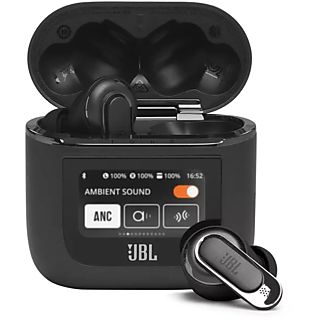 Auriculares True Wireless - JBL Tour Pro 2, 40 h Autonomía, Cancelación de ruido adaptativa, Negro