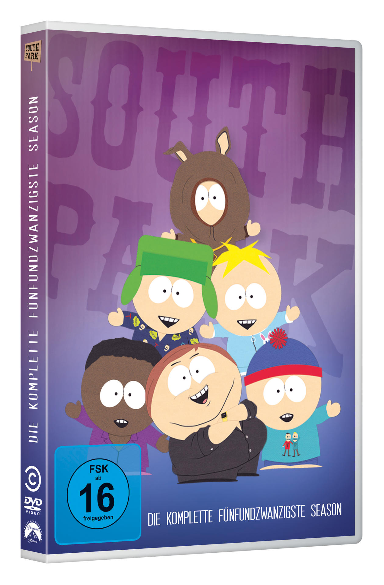 South Park DVD-Hülle, mit Zeichentrickfiguren auf dem Cover.