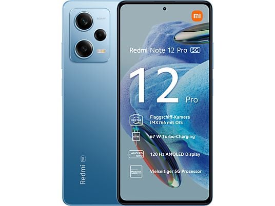 XIAOMI Redmi Note 12 Pro 5G - Smartphone (6.67 ", 128 GB, Blu cielo)
