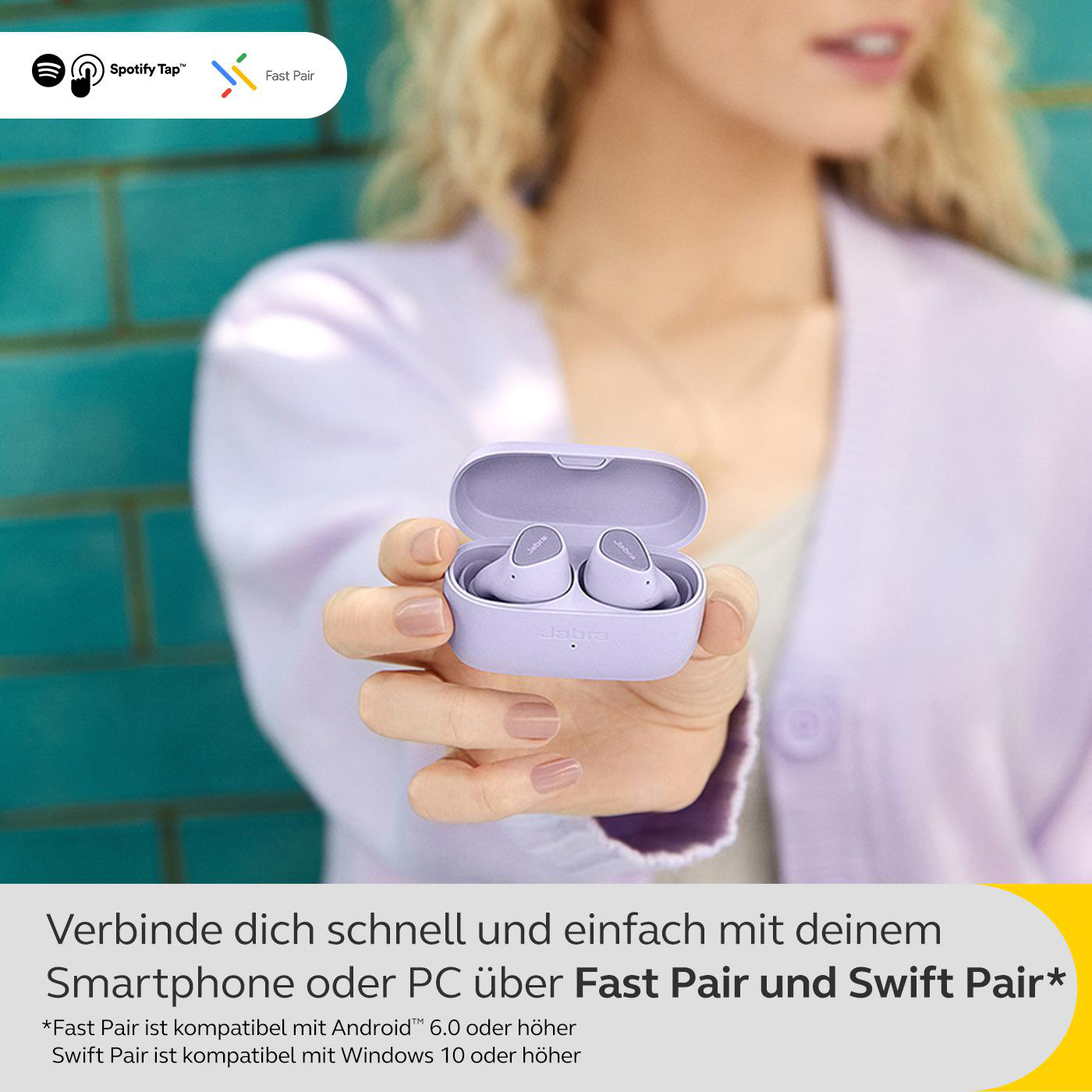 JABRA Elite 4, mit ANC, In-ear Kopfhörer Bluetooth Lilac