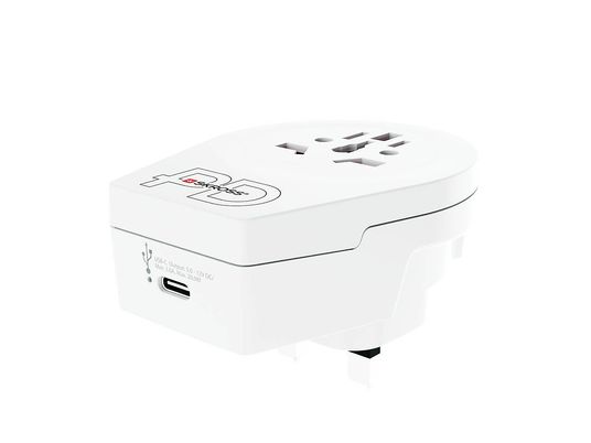 SKROSS World to UK USB-C - Adaptateur de voyage (Blanc)