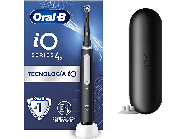 Cepillo eléctrico  Oral-B iO 6 Dúo, 2 Mangos De Alta Gama, Pantalla, 3  Cabezales de Recambio, Tecnología Braun, Negro y Rosa