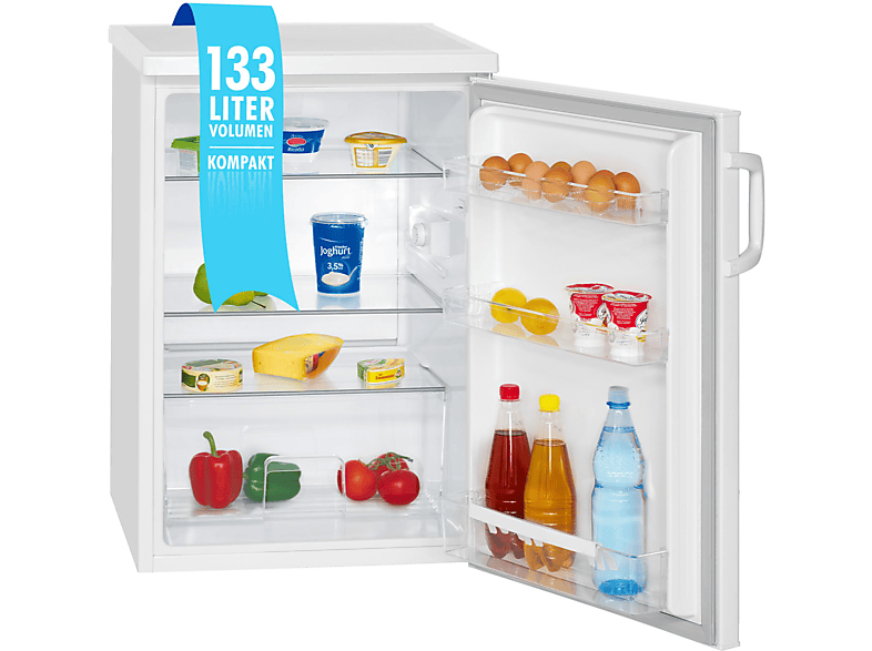 BOMANN VS 2195.1 Kühlschrank (133 l, D, 845 mm hoch, Weiß)