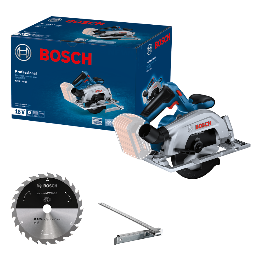 Bosch körfűrész készlet, fűrésszel, lappal és tartozékokkal.