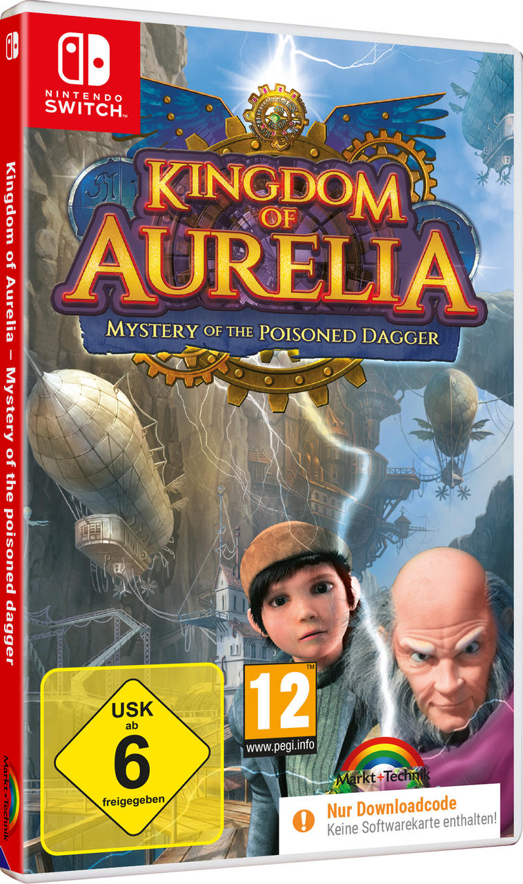 Spielbox für Kingdom of Aurelia: Mystery of the Poisoned Dagger, für Nintendo Switch.