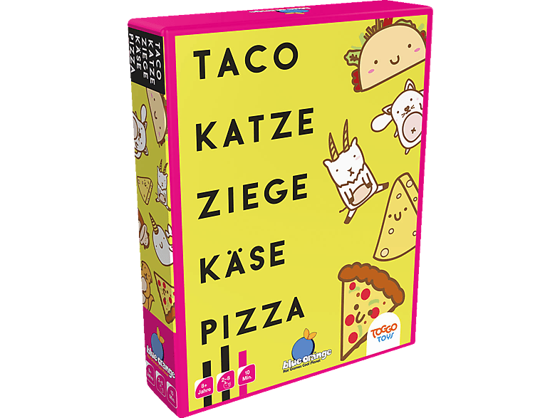 Blue Orange Taco Katze Ziege Käse Pizza Kartenspiel – Für 2-8 Spieler Ab 8 Jahren, 64 Karten