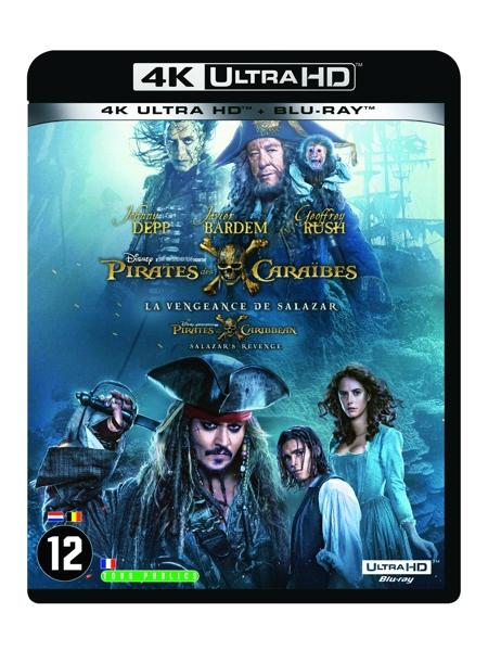 4K Ultra HD movie cover: Pirates of the Caribbean, with Johnny Depp and other actors.