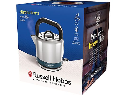 RUSSELL HOBBS 26421-70 Distinctions - chauffe-eau (, Bleu océan/acier inoxydable)