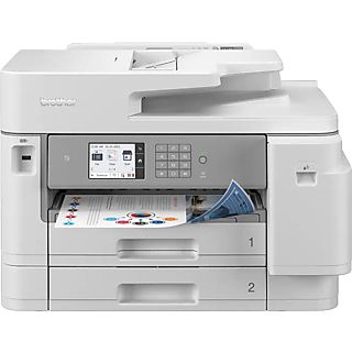 BROTHER Multifunktionsdrucker MFC-J5955DW for Business, A3 Drucken, A4 30 S./Min, Tinte, Duplex, 9.14cm Touchscreen, WLAN, 600 Blatt Papierzufuhr, Weiß