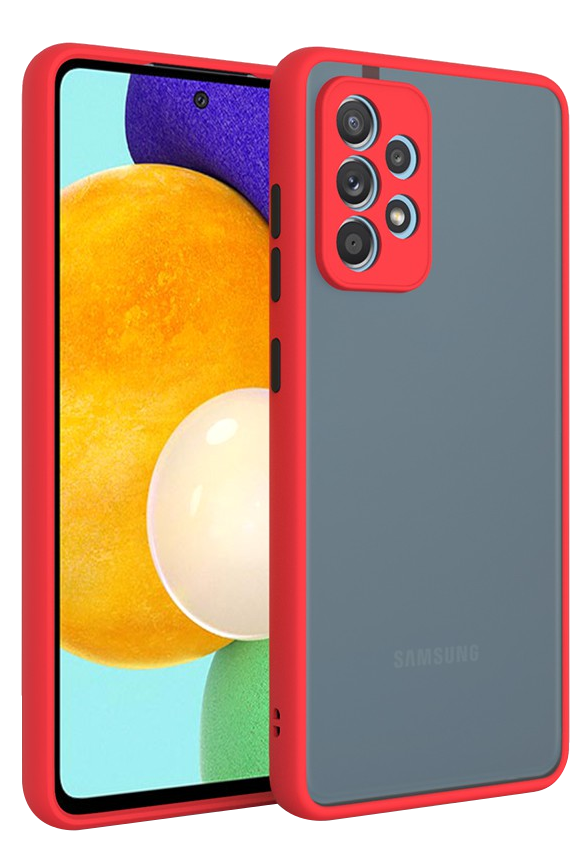 CASE AND PRO Poco M4 Pro műanyag tok, piros-fekete (CEL-MATT-POCOM4P-RBK)