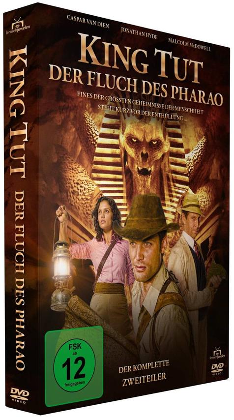 DVD-Cover für King Tut, mit Schauspielern in ägyptischer Umgebung.