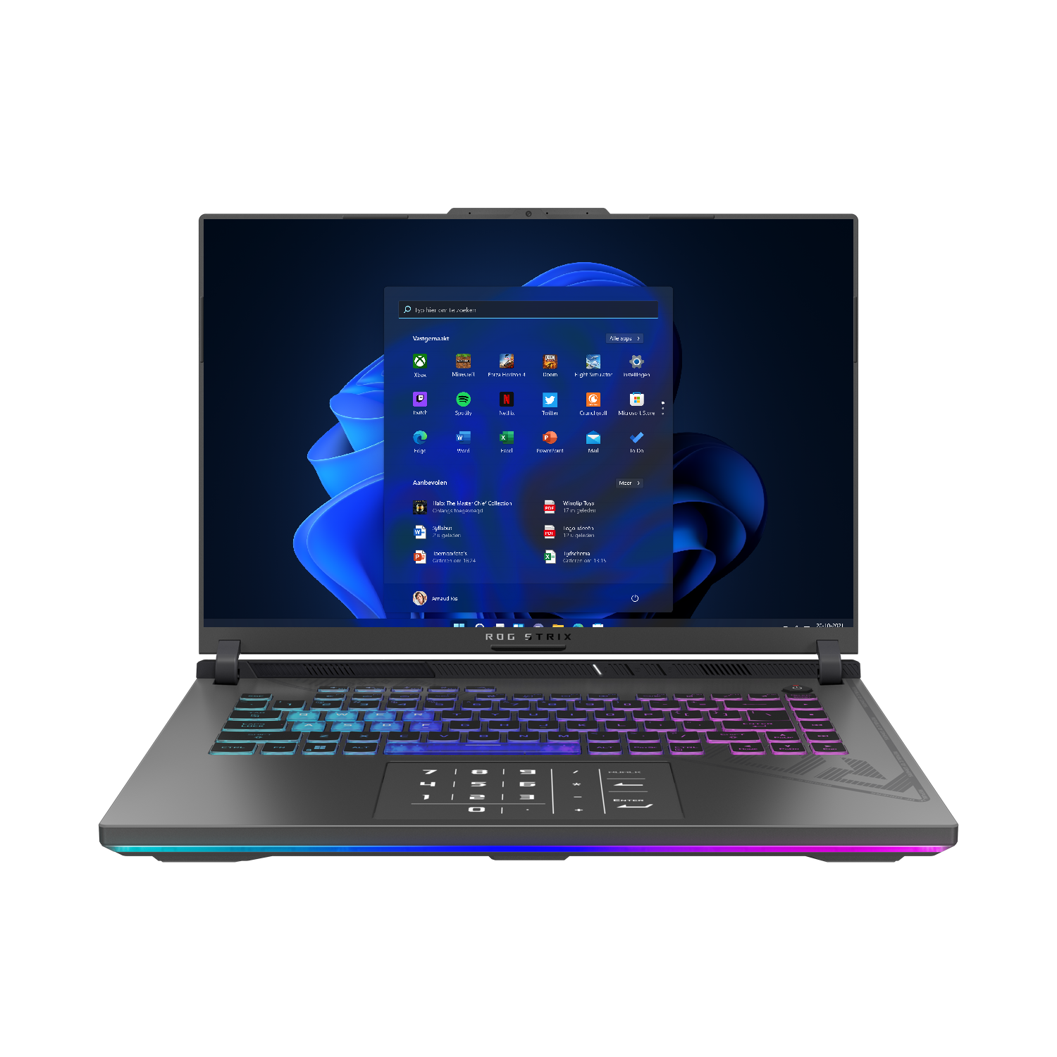 ASUS ROG Strix G16 G614JU-N3092W - 16 inch 165Hz - Intel Core i5 - 16GB - 512 GB - GeForce RTX 4050