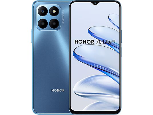 Móvil - Honor 70 Lite 5G, Ocean Blue, 128 GB, 4 GB, 6.5" HD+, Snapdragon SM4350Pro, 5000 mAh, Android
