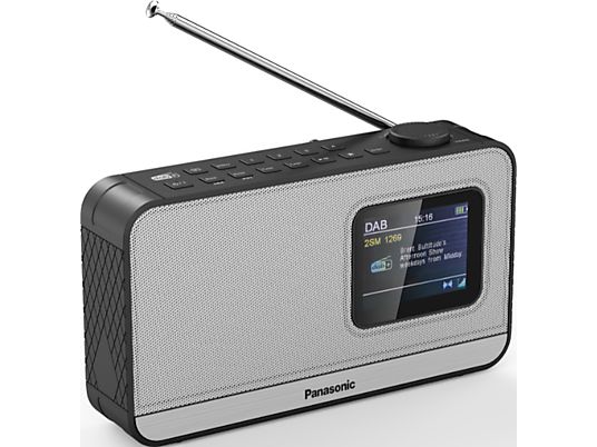 PANASONIC RF-D15EG-K - DAB+ Radio (DAB+, FM, Schwarz/Silber)