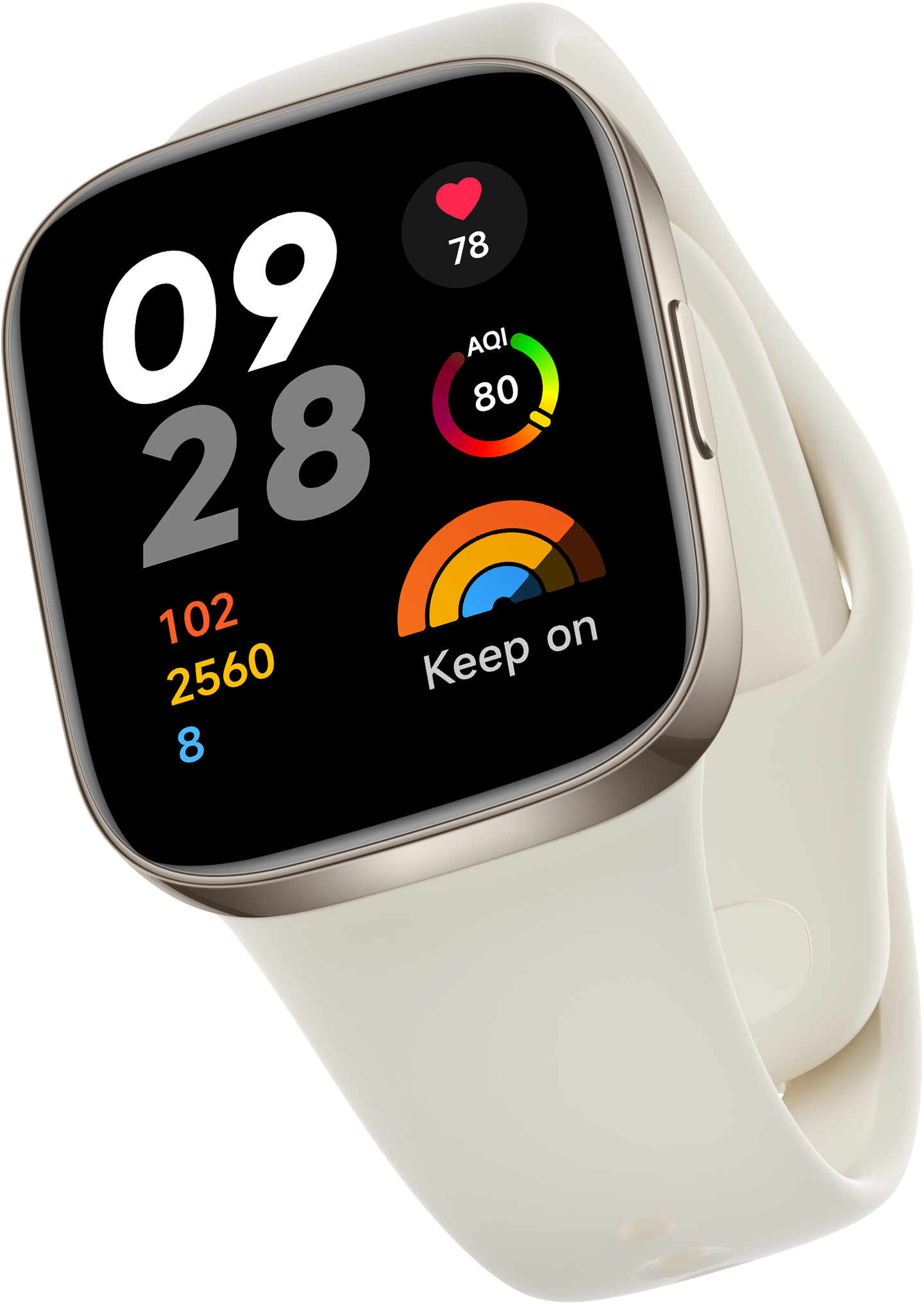 XIAOMI Redmi Watch 3 Smartwatch Kunststoff TPU, 135-200 mm, Ivory