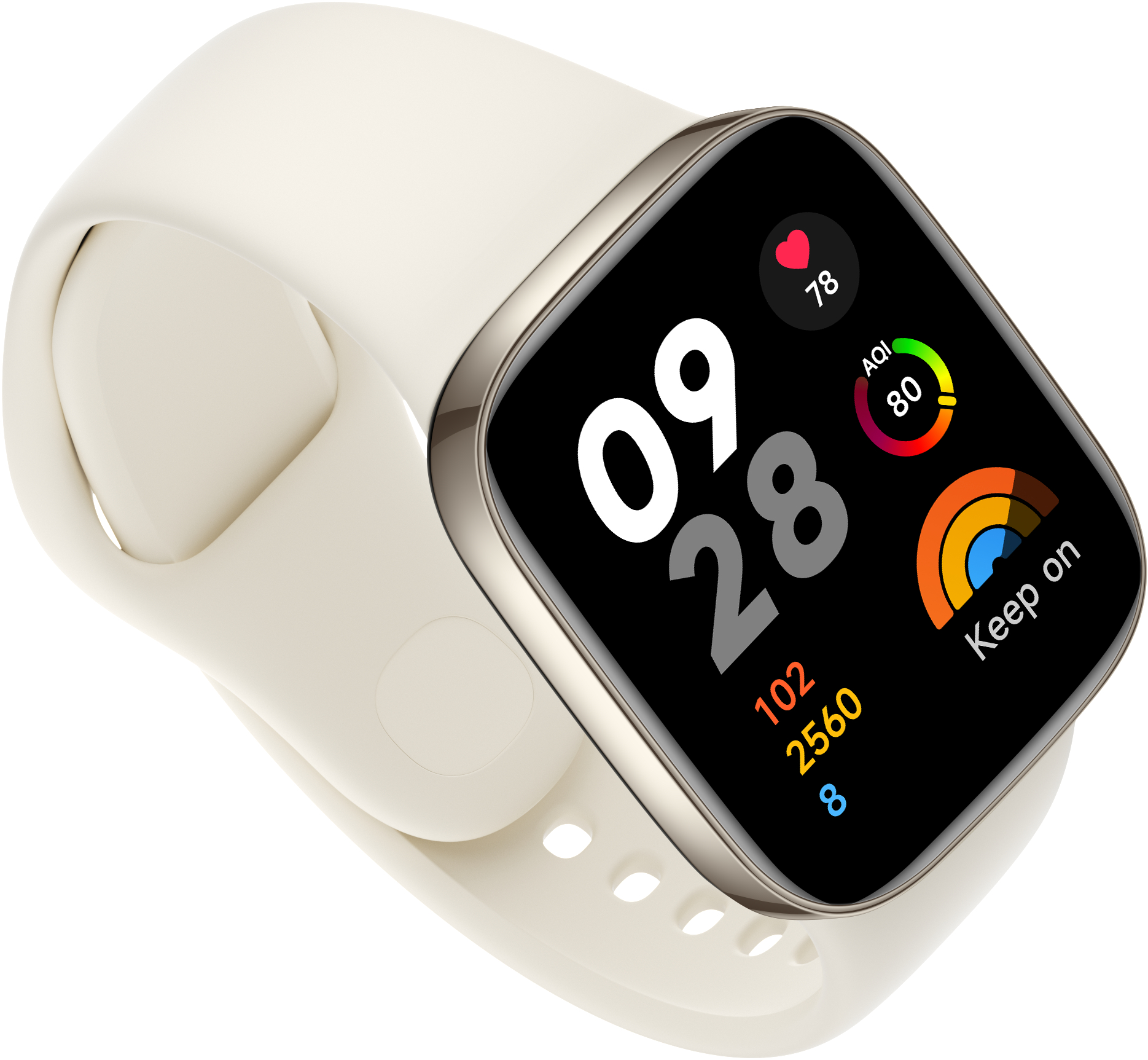 XIAOMI Redmi Watch 3 Smartwatch Kunststoff TPU, 135-200 mm, Ivory