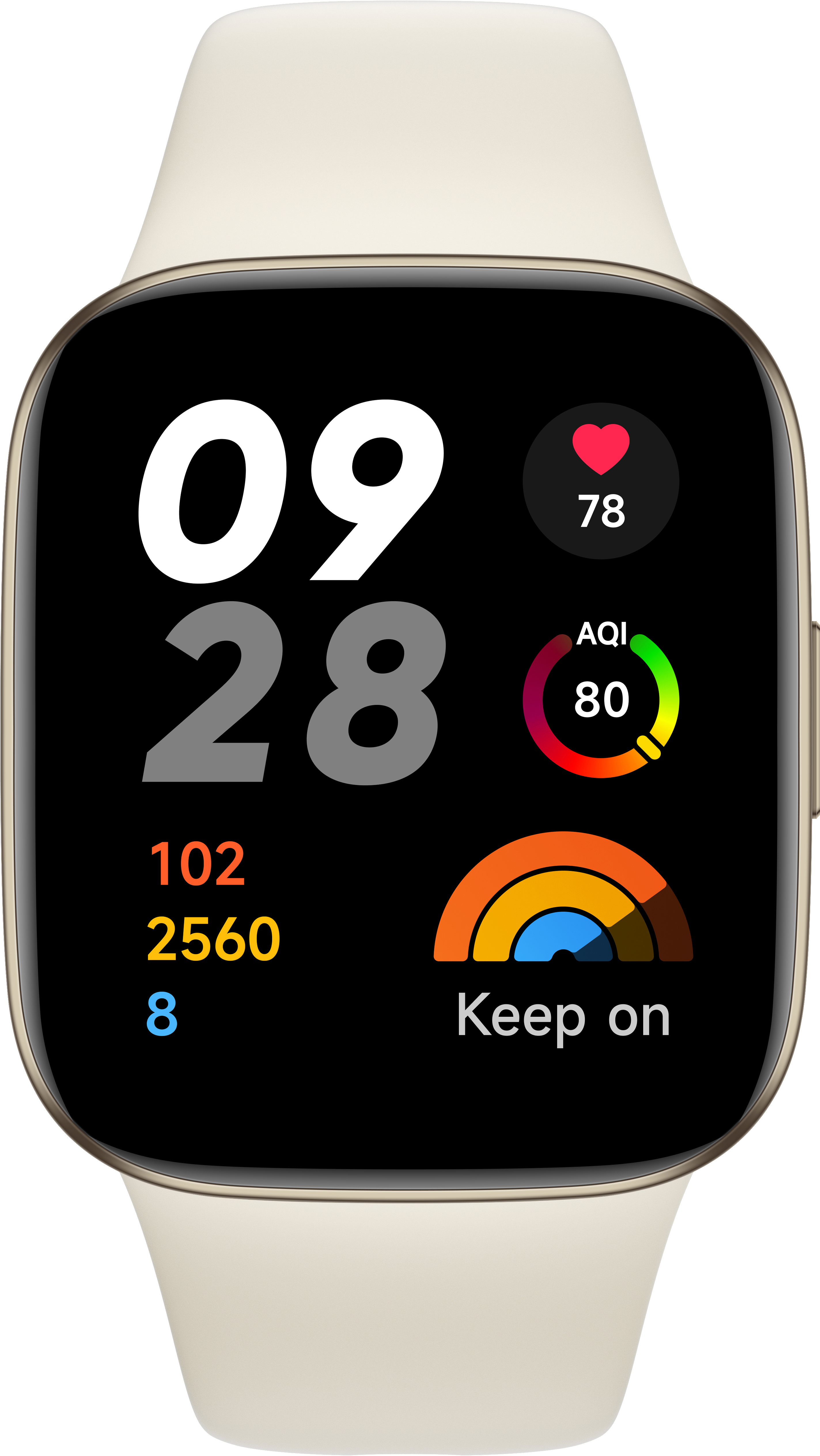 XIAOMI Redmi Watch 3 Smartwatch Kunststoff TPU, 135-200 mm, Ivory