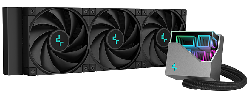 DEEPCOOL LT720 univerzális CPU vízhűtés, 3x12cm, RGB, fekete (R-LT720-BKAMNF-G-1)