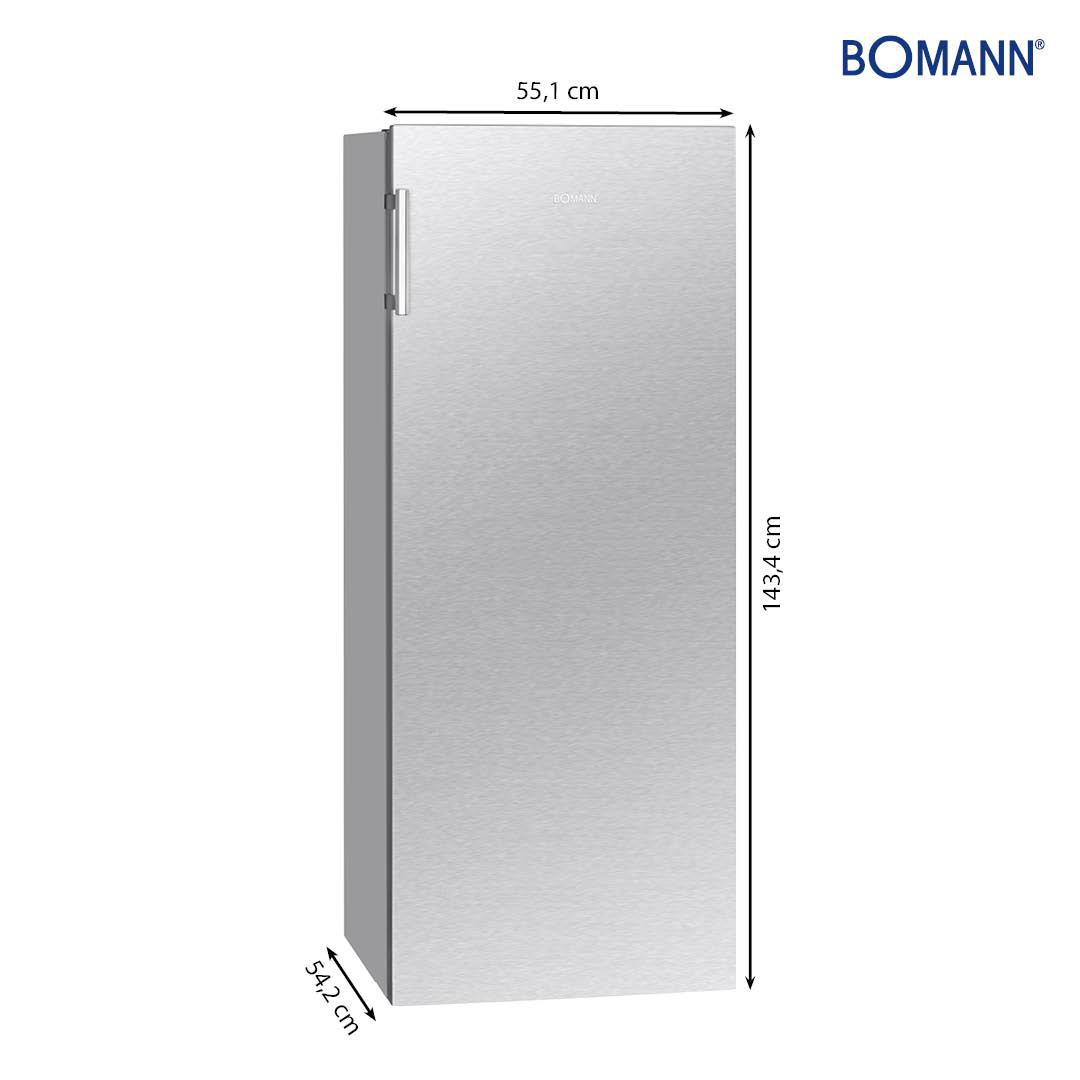 BOMANN VS 7316.1 Kühlschrank (242 l, E, 1434 mm hoch, Edelstahl)