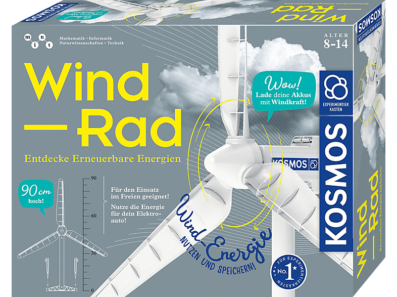 KOSMOS Wind-Rad Experimentierkasten, Mehrfarbig