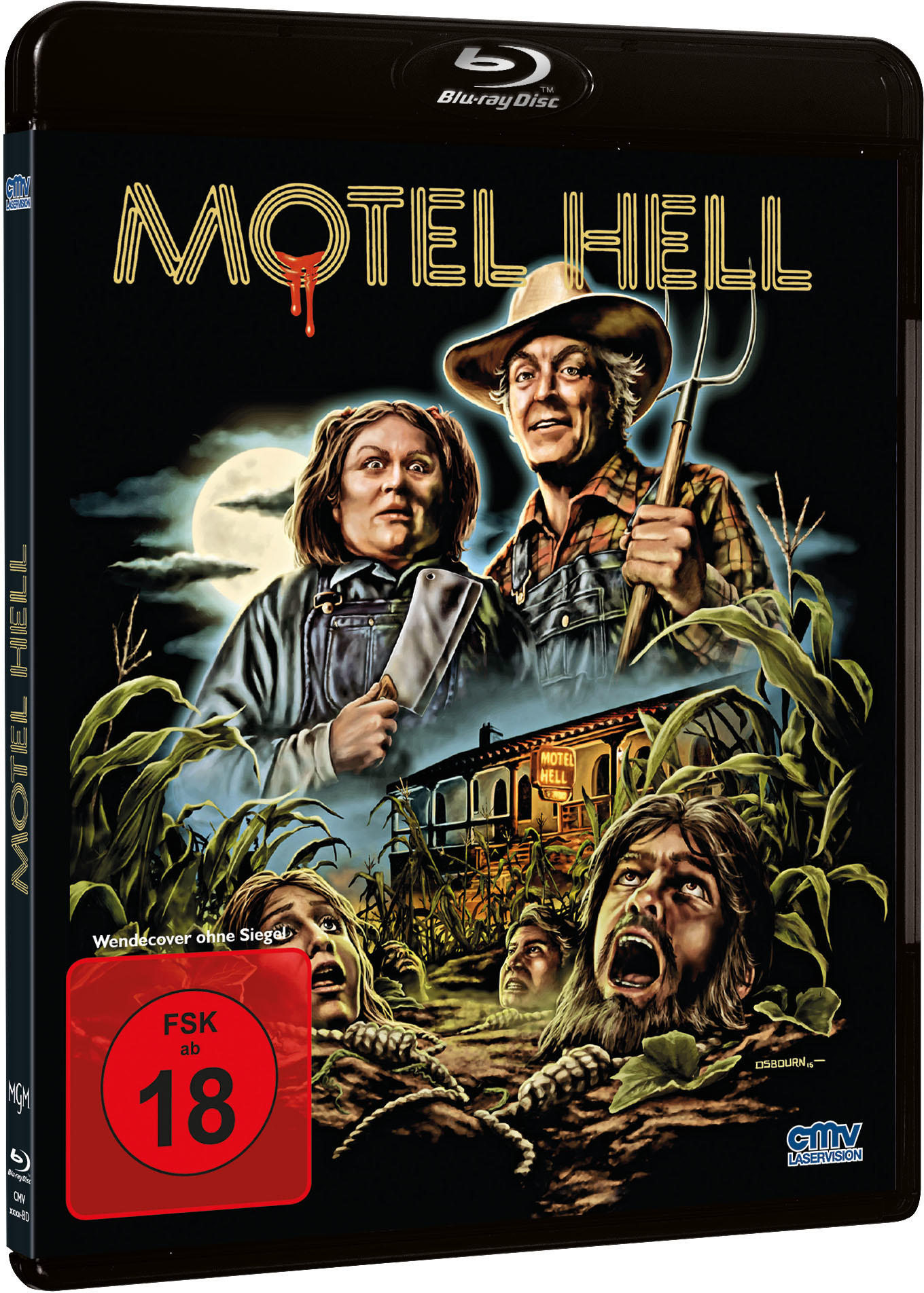 Blu-ray-Cover-Art für den Film Motel Hell.