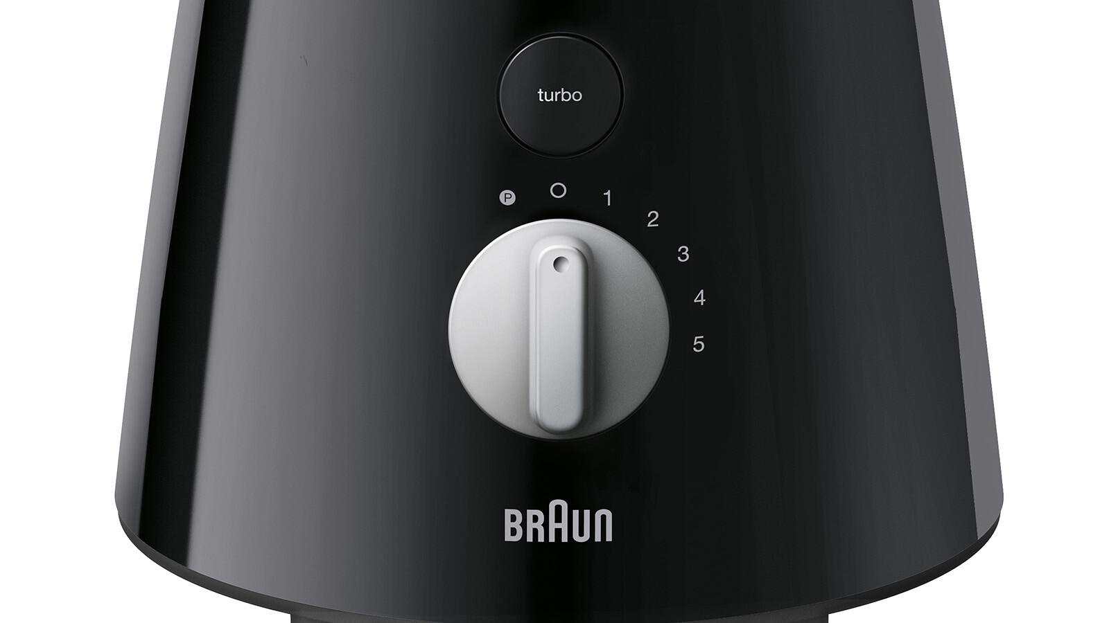 BRAUN TributeCollection JB 3060 BK Standmixer Schwarz/Silber/Transparent (800 Watt, 1.75 l)
