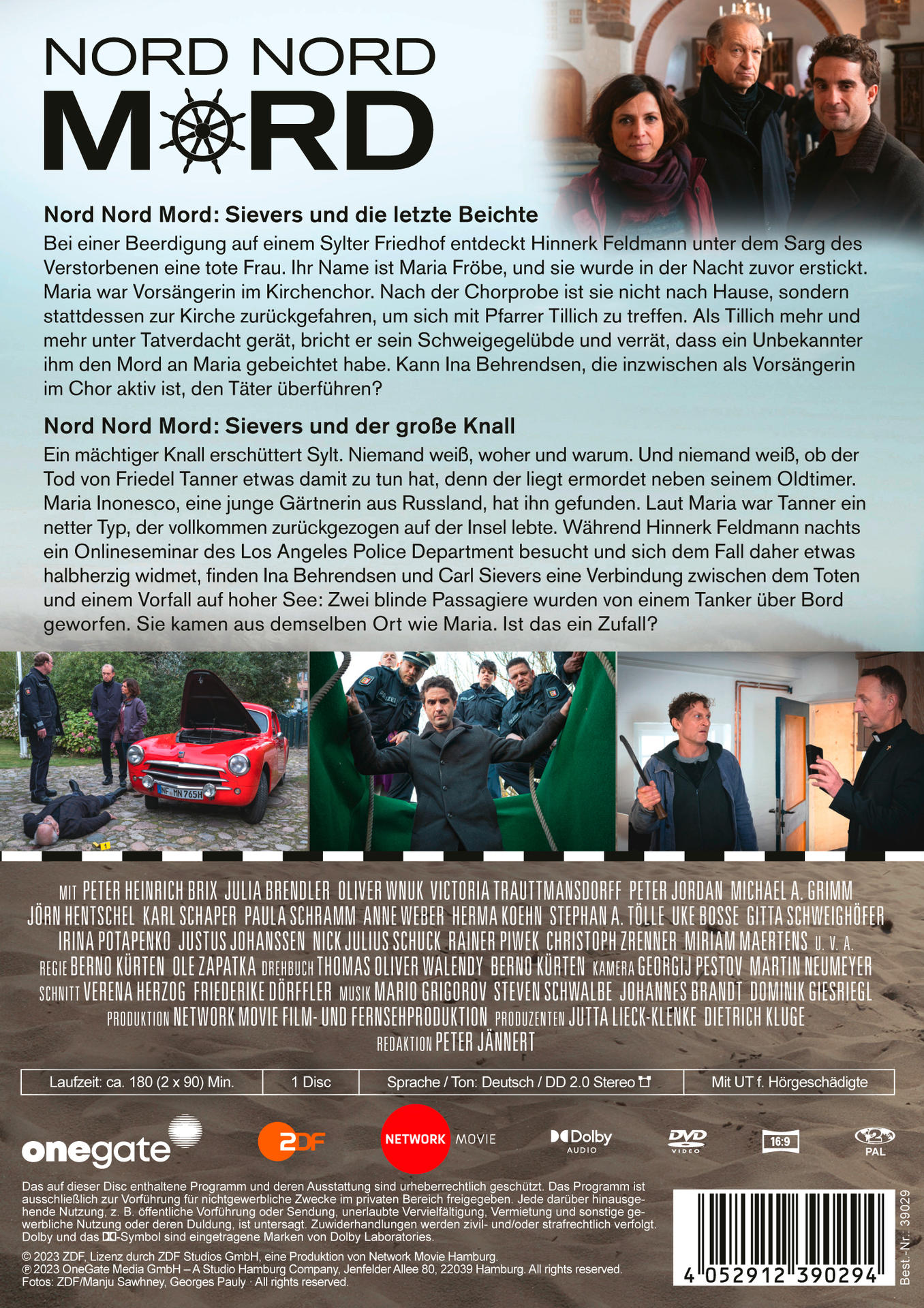 Ein DVD-Cover mit deutschem Text und Bildern von Schauspielern aus einem Film.