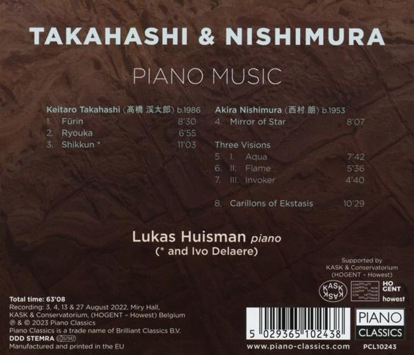Lukas Huisman - Takahashi And Nishimura:Piano Music  - (CD)