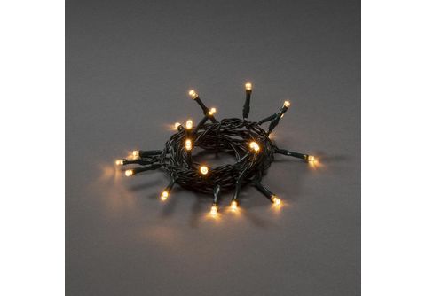 KONSTSMIDE 1408-800 20er LED Lichterkette Weihnachtsbeleuchtung, Grün,  Bernstein (Amber) Weihnachtsbeleuchtung innen
