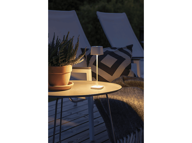 KONSTSMIDE Capri Außenleuchte, Weiß, verstellbare Farbtemperatur