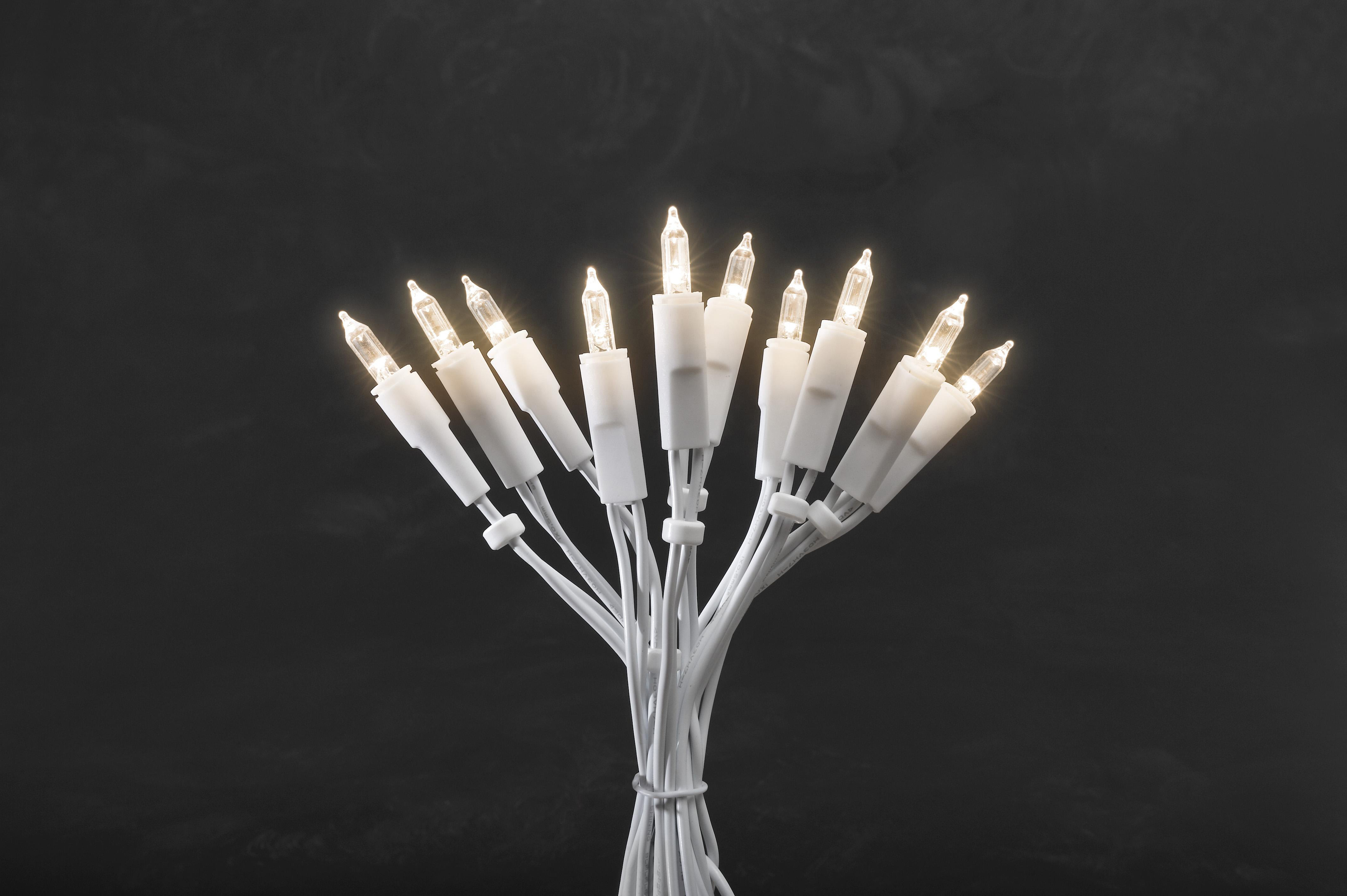 LED Warm 6300-102 Weiß, 10ER Lichterkette, Weihnachtsbeleuchtung, KONSTSMIDE Weiß