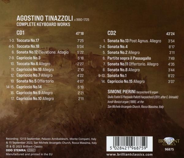 Simone Pierini - Tinazzoli:Complete Keyboard Works  - (CD)