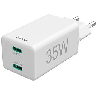 HAMA 125129 Lader 2X USB-C 35W Wit