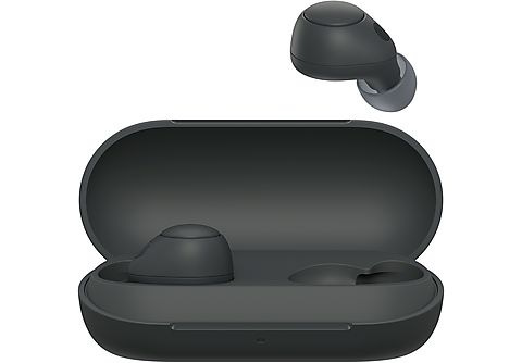 SONY WF-C700N True Wireless Noise Cancelling-Kopfhörer – Ganztätiger Tragekomfort und sicherer Sitz – Bis zu 15 Std. Akkulaufzeit mit Ladeetui – Schwarz