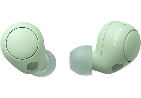 SONY WF-C700N True Wireless Noise Cancelling-Kopfhörer – Ganztätiger Tragekomfort und sicherer Sitz – Bis zu 15 Std. Akkulaufzeit mit Ladeetui – Salbeigrün