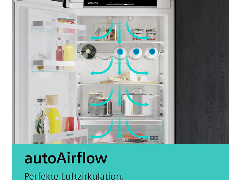 SIEMENS KI41RADD1 iQ500 Einbaukühlschrank (204 l, D, 1221 mm hoch, Weiß)