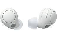 SONY WF-C700N True Wireless Noise Cancelling-Kopfhörer – Ganztätiger Tragekomfort und sicherer Sitz – Bis zu 15 Std. Akkulaufzeit mit Ladeetui – Weiß