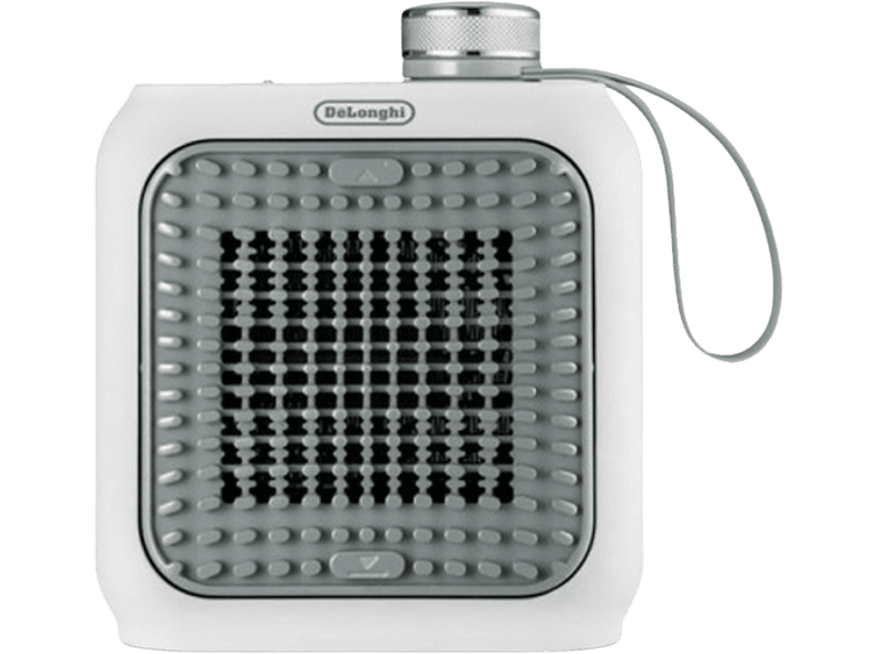 Calefactor - De'Longhi Termoventilador cerámico personal Capsule Desk HFX10B03.GR, 350 W, Hasta 10 m², Rejilla ajustable, Parrilla Ivonador 3D, Gris
