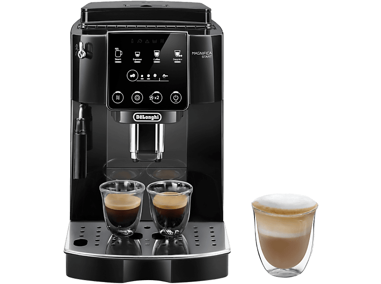 Cafetera superautomática  De'Longhi Magnifica Start ECAM220.21.BG, Molinillo  integrado, Sistema Thermoblock, Vaporizador, 1450 W, 15 bar, Negro