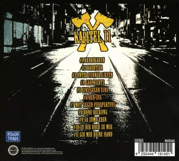 Rückseite einer Musik-CD mit Titeln.