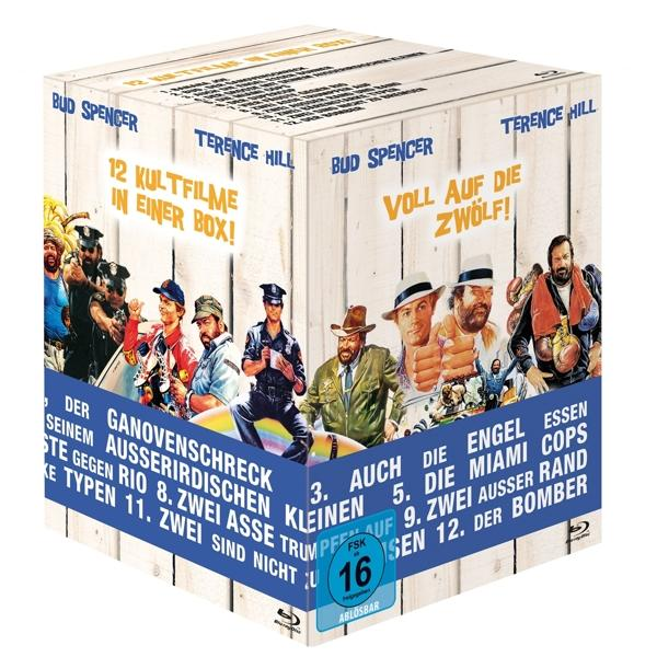 Eine Box mit mehreren Schauspielern darauf, mit dem Titel 'Bud Spencer & Terence Hill'.