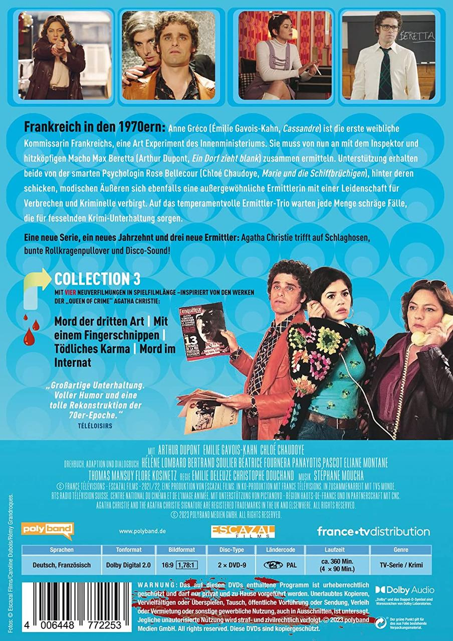 DVD-Cover mit Bildern von Schauspielern und Text auf Französisch.