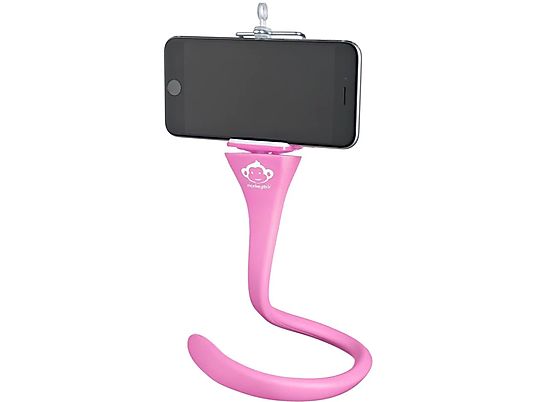 MONKEYSTICK Bastone per selfie flessibile - Supporto per cellulare (Rosa)
