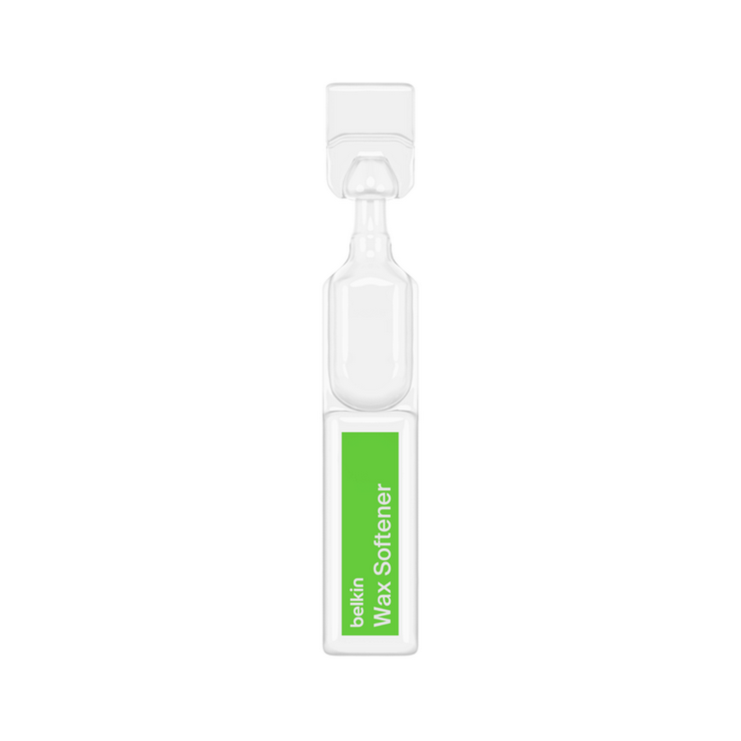 Belkin wax softener tube, white and green label.