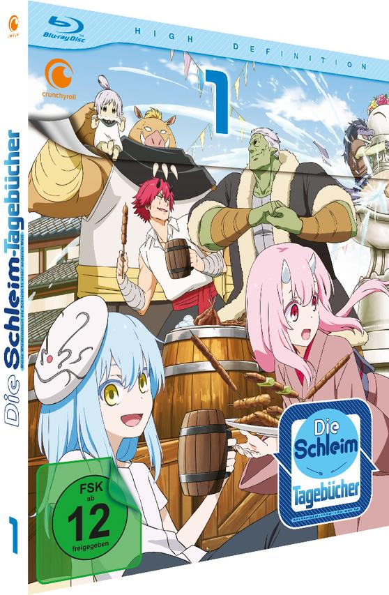 Blu-ray-Disc-Hülle mit Anime-Charakteren, die einen cartoonartigen Kunststil aufweist.